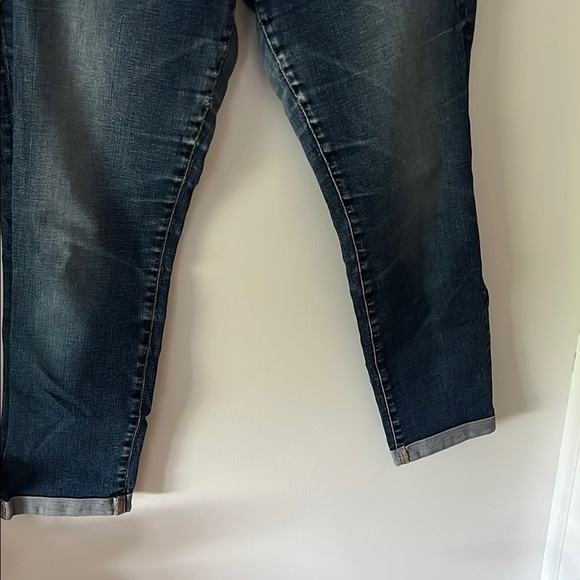 Ag Adriano Goldschmied The Stevie Roll-up Slim Straight Blue Denim 👖 - Picture 4 of 10